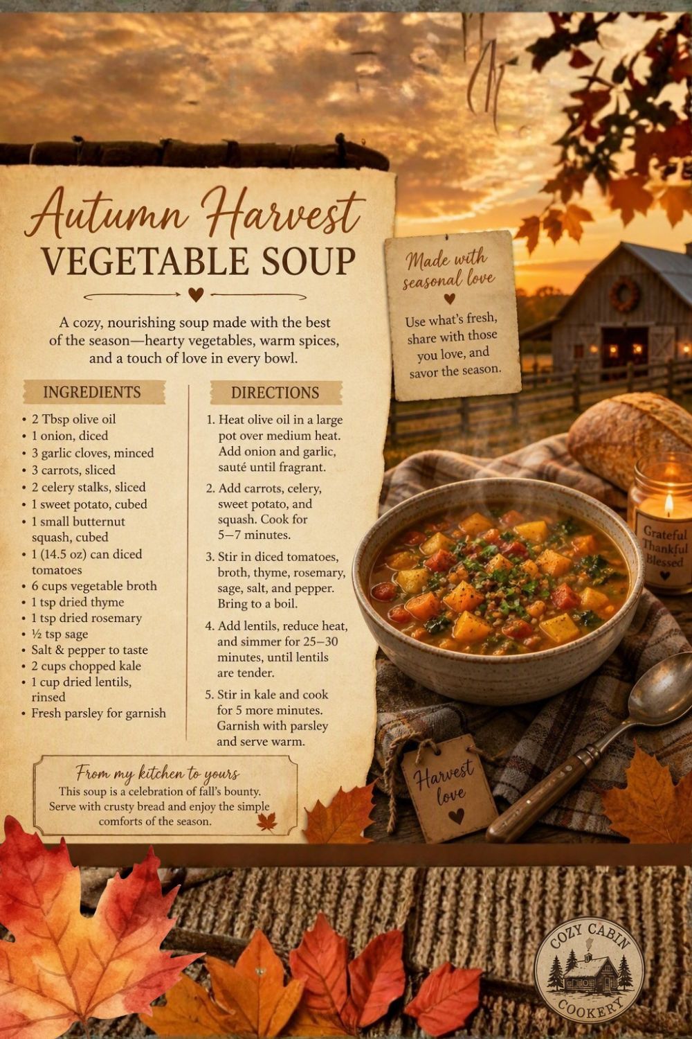 Autumn Harvest Vegetable Soup