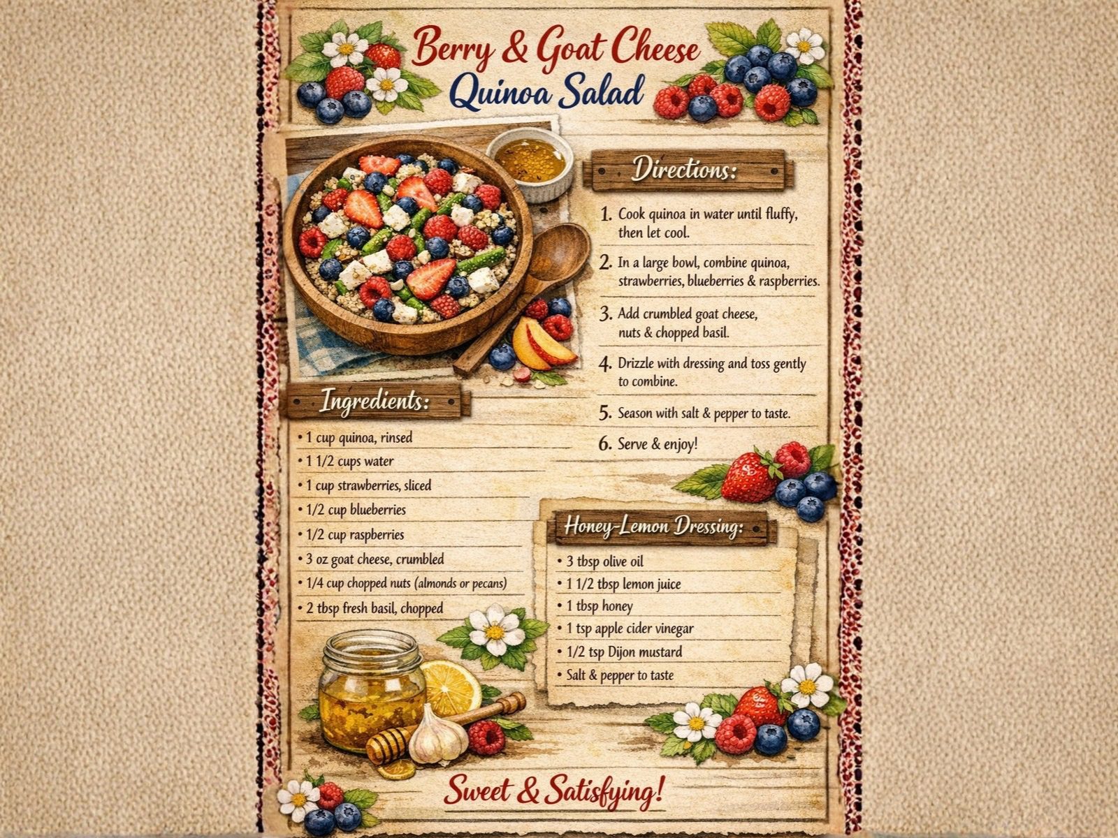 Berry & Goat Cheese Quinoa Salad