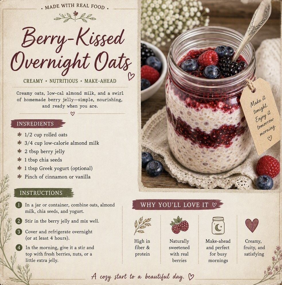 Berry-Kissed Overnight Oats