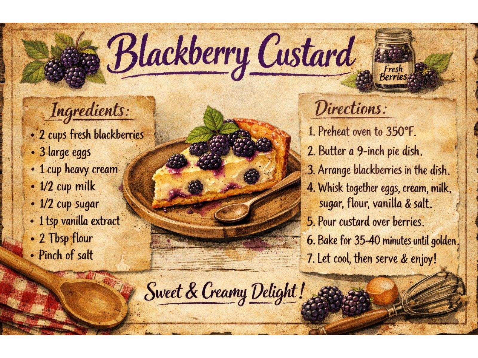 Blackberry Custard