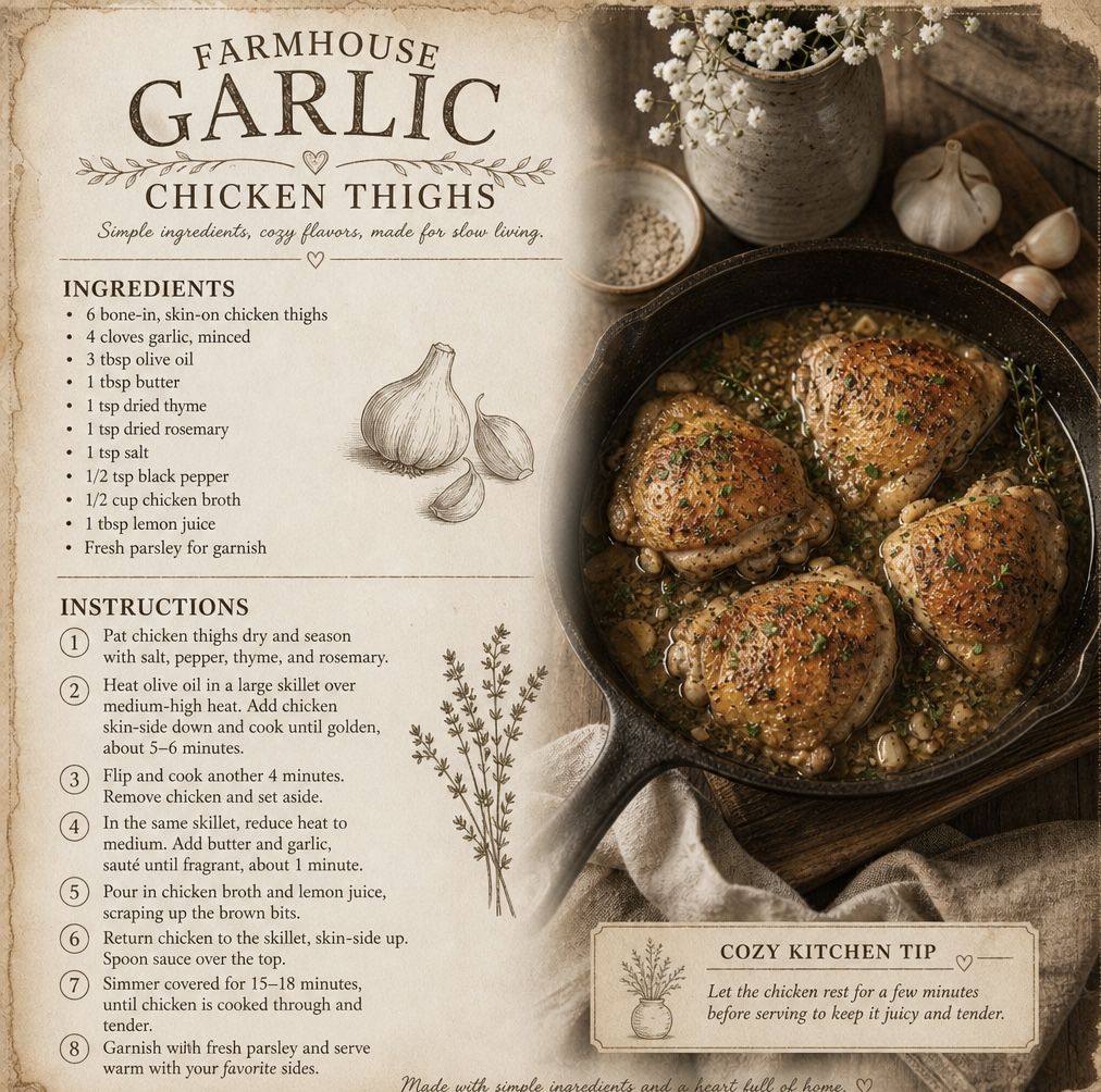 Farmhouse Garlic Chicken Thighs
