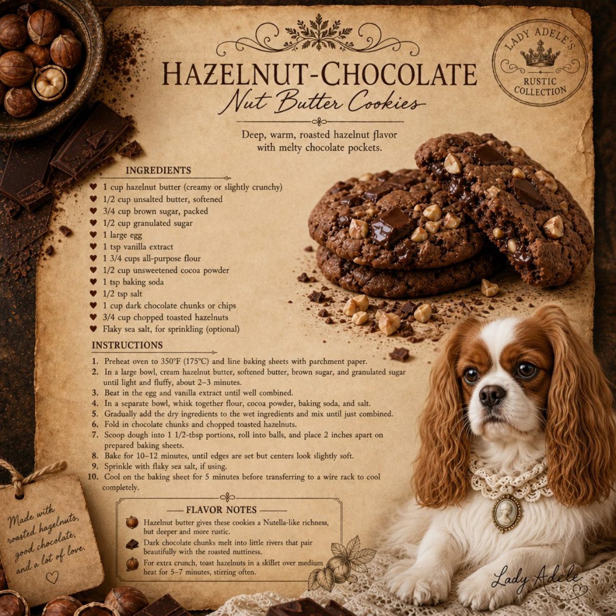 Hazelnut-Chocolate Nut Butter Cookies