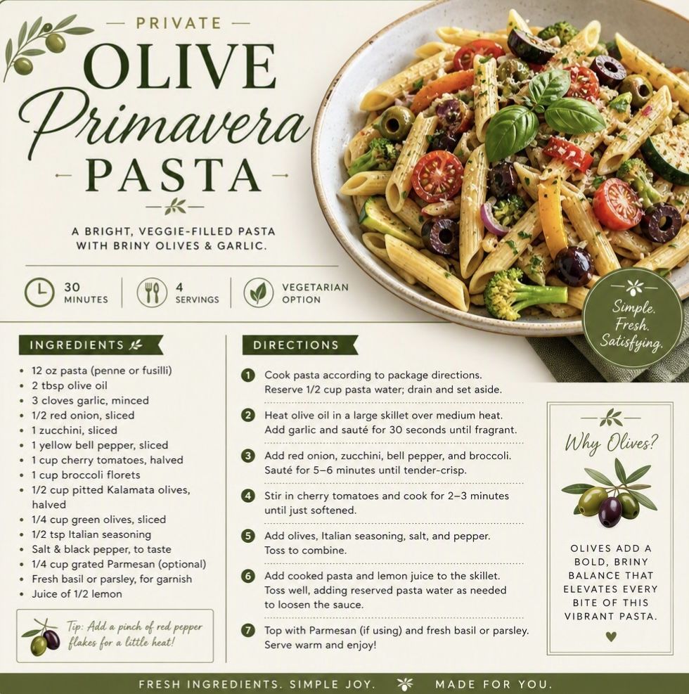 Olive Primavera Pasta