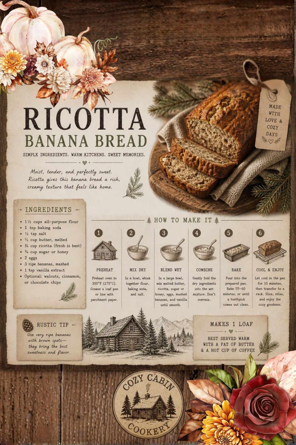 Ricotta Banana Bread