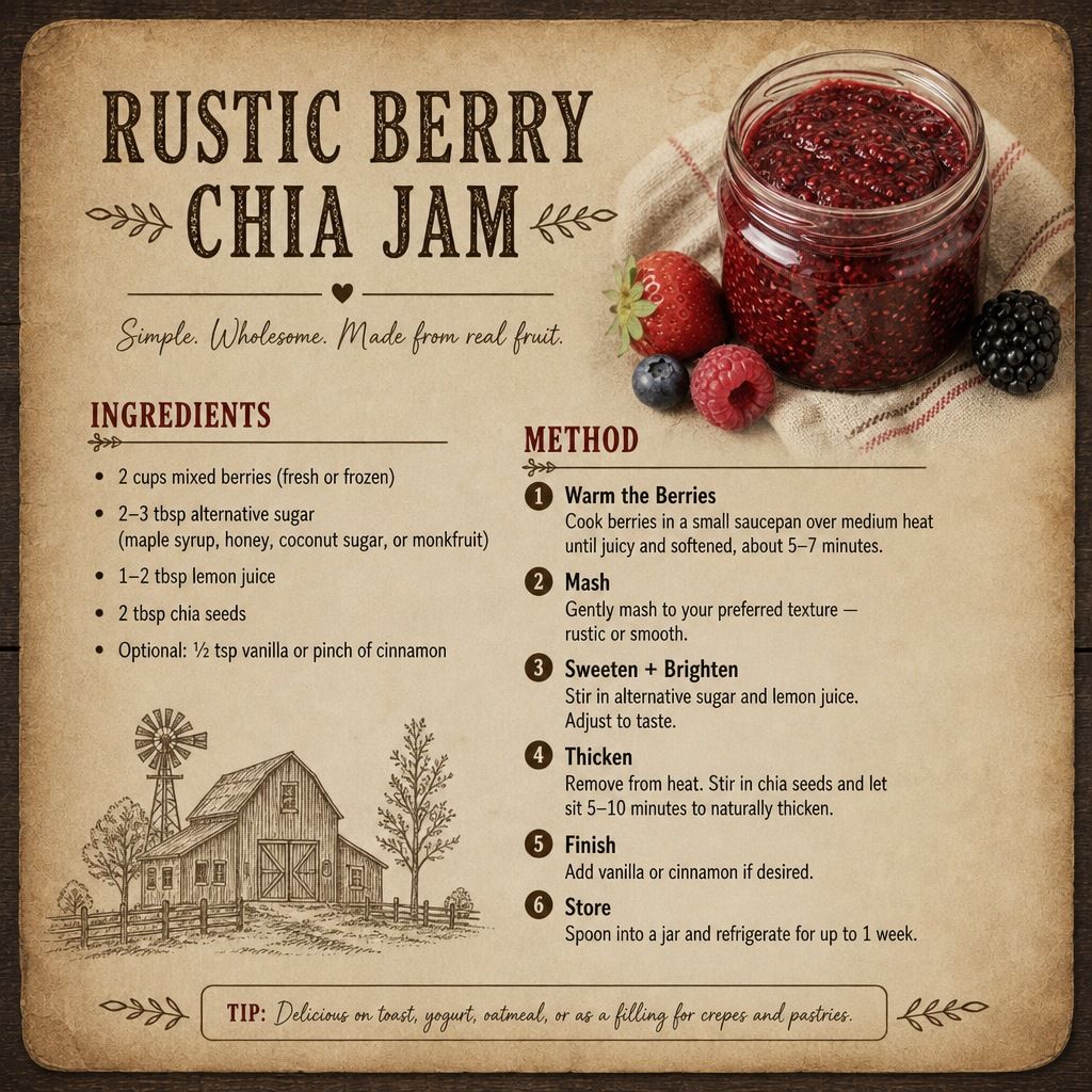 Rustic Berry Chia Jam