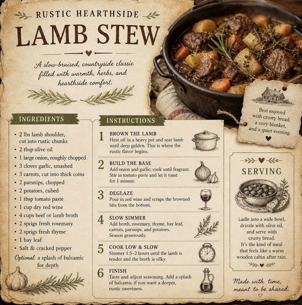 Rustic Hearthside Lamb Stew