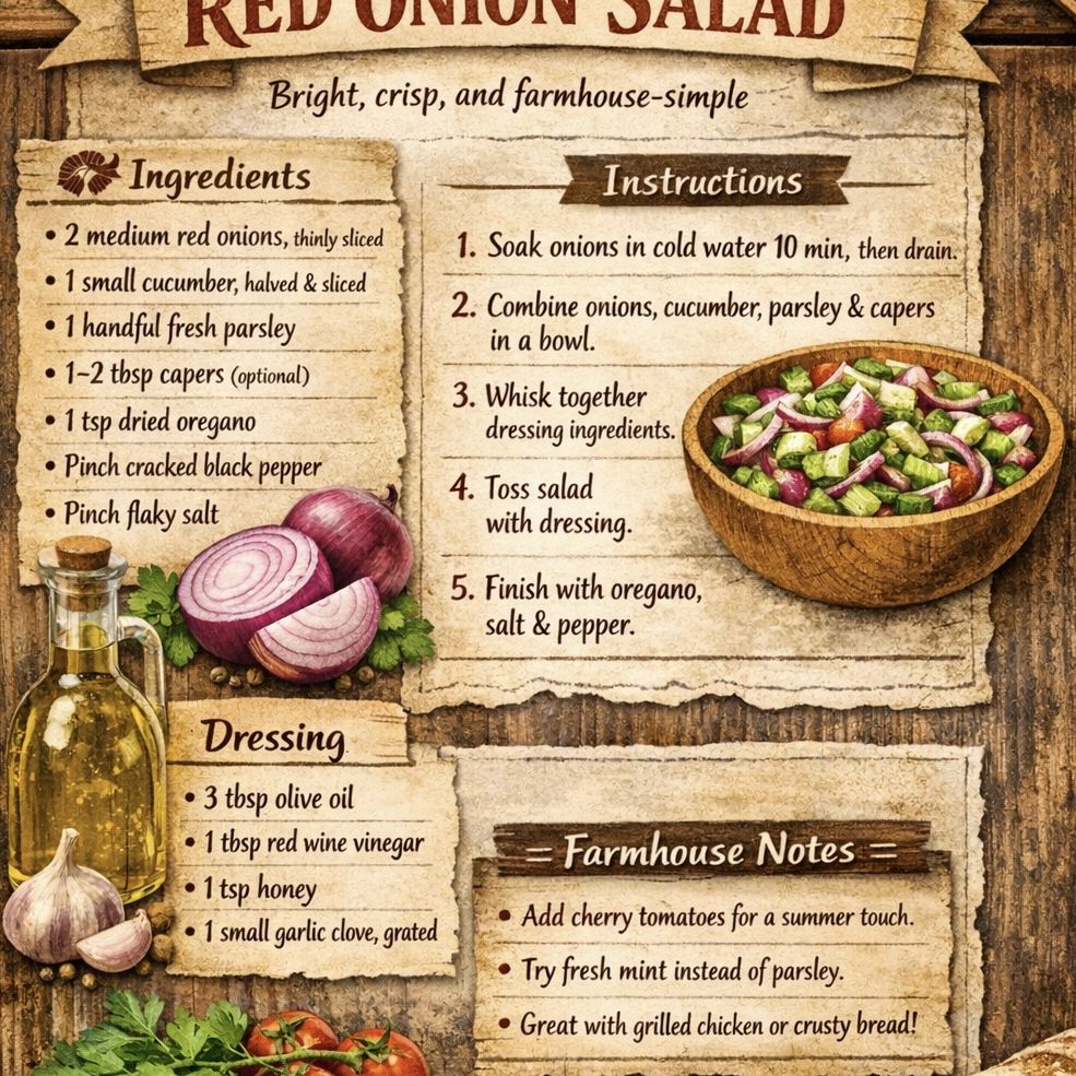 Rustic Red Onion Salad