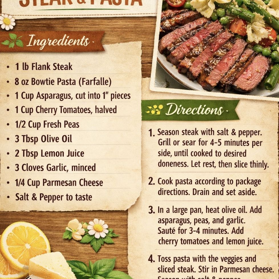 Spring Steak & Pasta