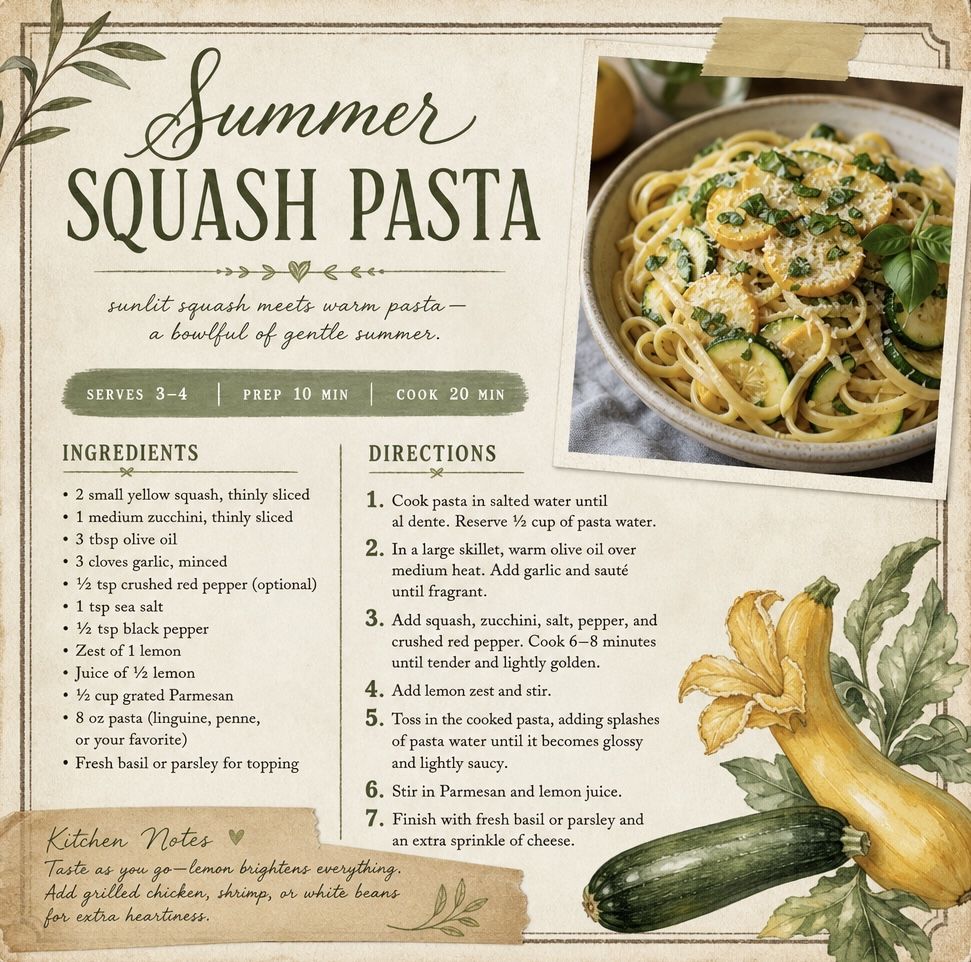 Summer Squash Pasta