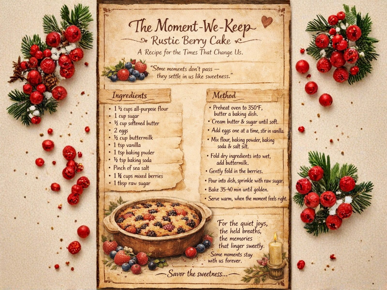 The Moment-We-Keep Rustic Berry Cake